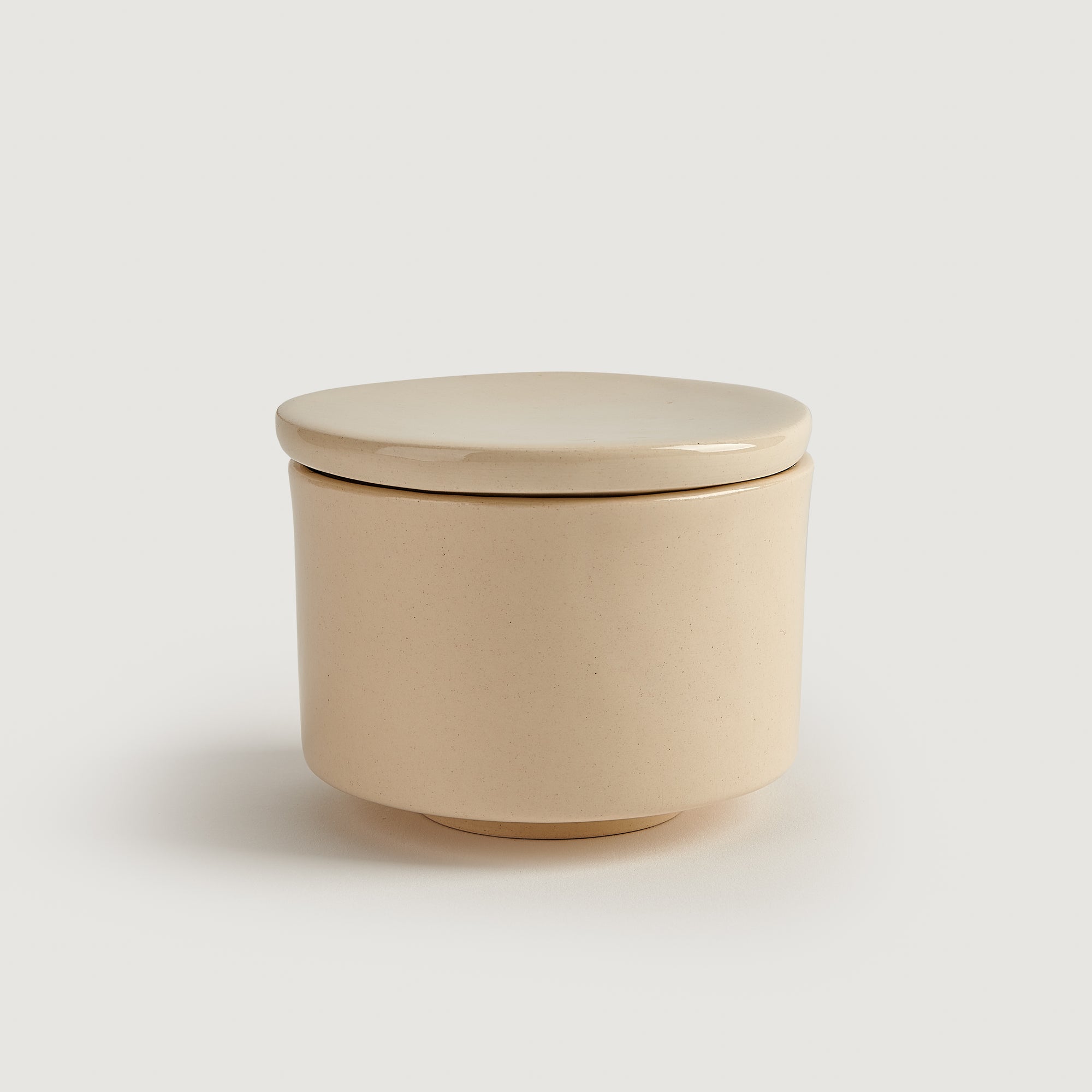 Stoneware box beige