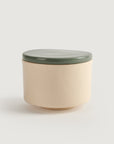 Stoneware box green