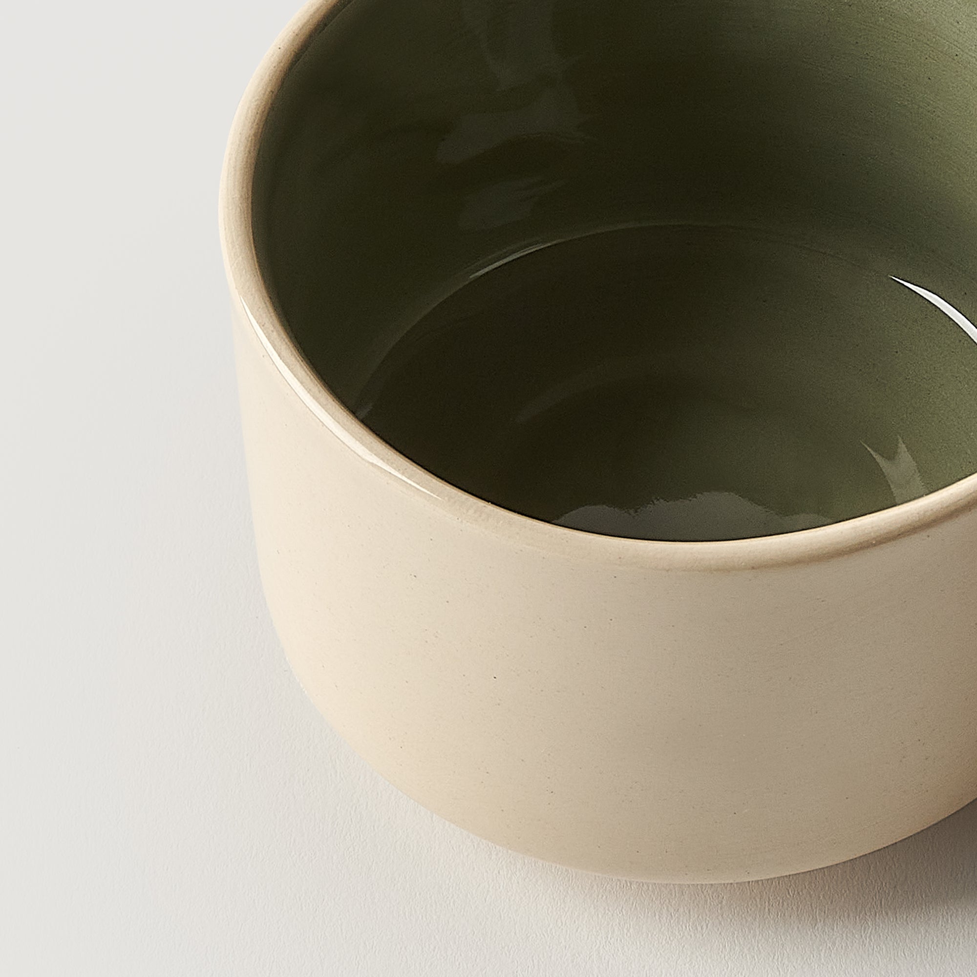 Green cup stoneware