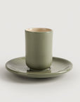 Green Coffee cup stoneware