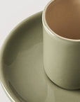 Green Coffee cup stoneware