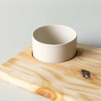Wood Platter with Cup